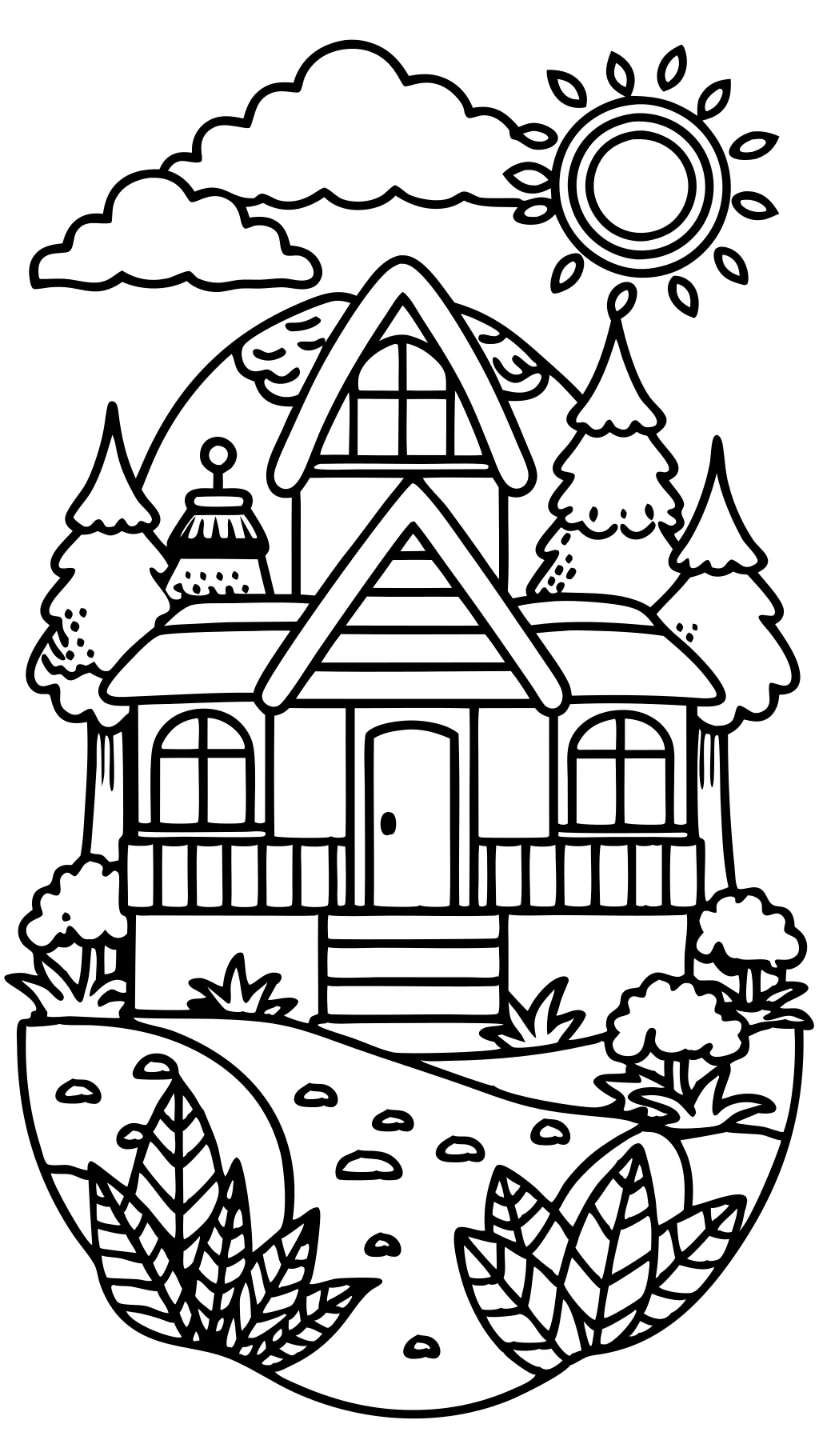 coloring pages of homes